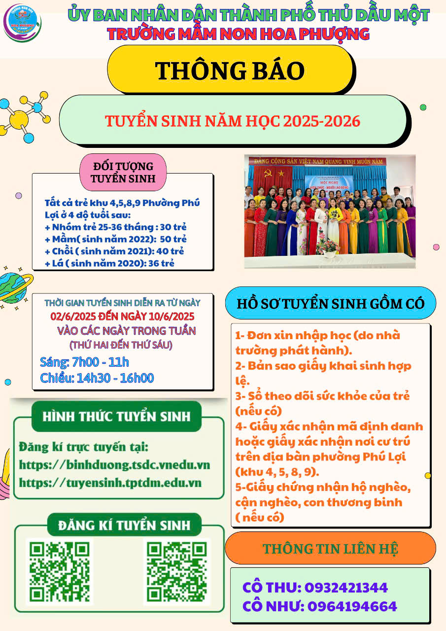 THÔNG BÁO TUYỂN SINH NĂM HỌC 2025-2026